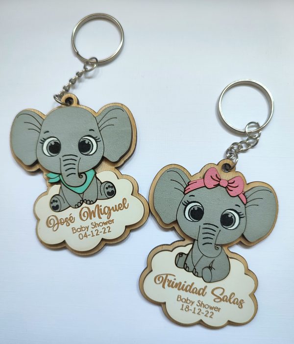 Llaveros de Elefantitos, Souvenir para Baby Shower, Bautizos, Cumpleaños