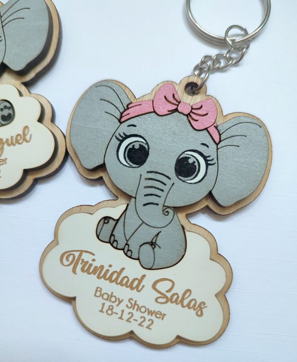 Llaveros de Elefantitos, Souvenir para Baby Shower, Bautizos, Cumpleaños - Imagen 2