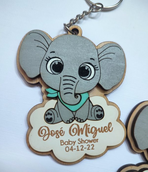 Llaveros de Elefantitos, Souvenir para Baby Shower, Bautizos, Cumpleaños - Imagen 3