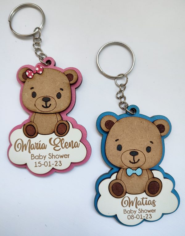 Llaveros de Ositos, Souvenir para Baby Shower, Bautizos, Cumpleaños - Imagen 2