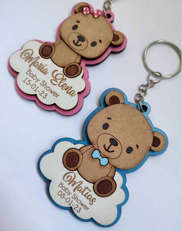 Llaveros de Ositos, Souvenir para Baby Shower, Bautizos, Cumpleaños