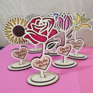 Flor de madera Dia de las madres