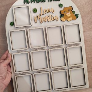 Tablero para fotitos del Primer año Blanco